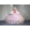Mumuleo Light Pink Mexican Quinceanera Ball Gown Floor-Length Dresses with Chapel Train Modern Satin Knitted for Teenagers 2026
