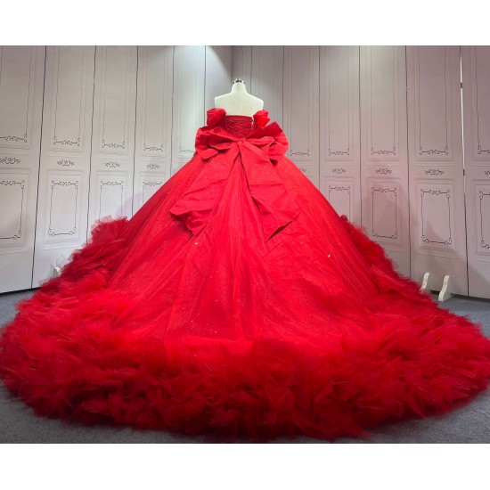 Mumuleo Light Pink Mexican Quinceanera Ball Gown Floor-Length Dresses with Chapel Train Modern Satin Knitted for Teenagers 2026