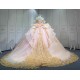 Mumuleo Blush Pink Quinceanera Ball Gown Floor-Length Chapel Train Modern Satin Lace Print Teenagers Dresses 2026