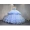 Mumuleo Sky Blue Modern Ball Gown Floor-Length Quinceanera Dresses with Satin Lace Chapel Train and Natural Waist 2026