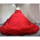 Mumuleo Red Quinceanera Ball Gown Floor-Length Chapel Train Modern Satin Lace Natural Waist Print Teenagers 2026