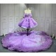 Mumuleo Two in One Lavender Floor-Length Ball Gown Quinceanera Dress Chapel Train Modern Satin Lace Print for Teenagers 2026