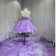 Mumuleo Two in One Lavender Floor-Length Ball Gown Quinceanera Dress Chapel Train Modern Satin Lace Print for Teenagers 2026
