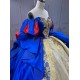 Mumuleo Snow White Inspired Quinceanera Ball Gown Floor-Length Chapel Train Modern Satin Print Lace Dress 2026