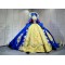 Mumuleo Snow White Inspired Quinceanera Ball Gown Floor-Length Chapel Train Modern Satin Print Lace Dress 2026