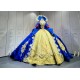 Mumuleo Snow White Inspired Quinceanera Ball Gown Floor-Length Chapel Train Modern Satin Print Lace Dress 2026