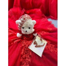 Mumuleo Wholesale Red Quinceanera Dress with Matching Doll Dress