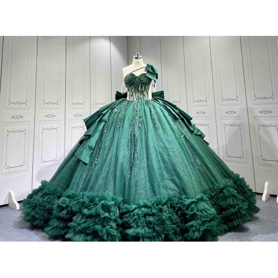 Mumuleo Emerald Green Quinceanera Dress 2026 Ball Gowns 15 Years Dresses Oem New Style Women's Princess Extravagant