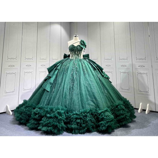 Mumuleo Emerald Green Quinceanera Dress 2026 Ball Gowns 15 Years Dresses Oem New Style Women's Princess Extravagant