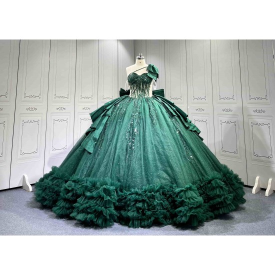 Mumuleo Emerald Green Quinceanera Dress 2026 Ball Gowns 15 Years Dresses Oem New Style Women's Princess Extravagant