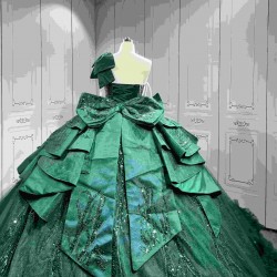 Mumuleo Emerald Green Quinceanera Dress 2026 Ball Gowns 15 Years Dresses Oem New Style Women's Princess Extravagant