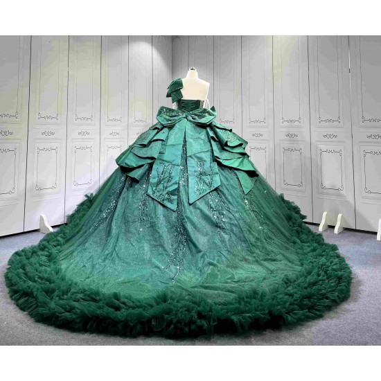 Mumuleo Emerald Green Quinceanera Dress 2026 Ball Gowns 15 Years Dresses Oem New Style Women's Princess Extravagant