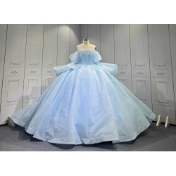 Mumuleo Wholesale Quinceanera Dress with Sleeves Sky Blue Quinceanera Dress for Teenagers Vestidos Para Nena De 8 Anos