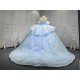 Mumuleo Wholesale Quinceanera Dress with Sleeves Sky Blue Quinceanera Dress for Teenagers Vestidos Para Nena De 8 Anos