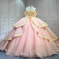 Mumuleo Rose Gold Quinceanera Dress 2026 15 Years Dresses Vestidos De Quinceanera Fiesta Largo Elegante Boda