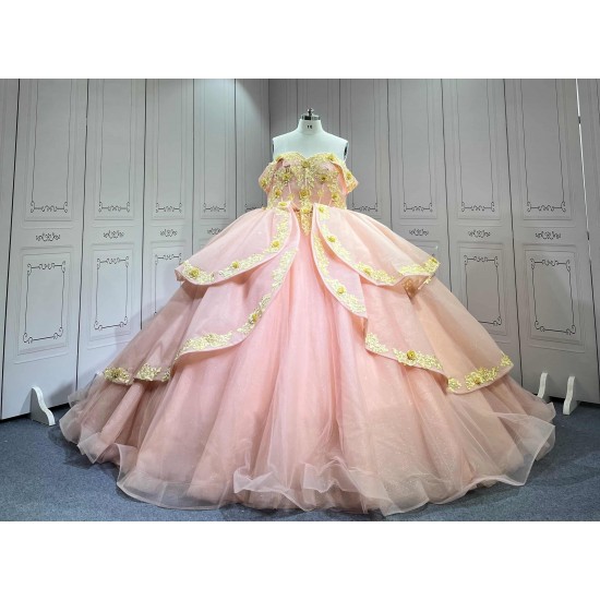 Mumuleo Rose Gold Quinceanera Dress 2026 15 Years Dresses Vestidos De Quinceanera Fiesta Largo Elegante Boda