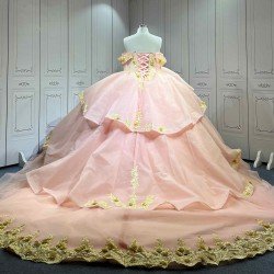 Mumuleo Rose Gold Quinceanera Dress 2026 15 Years Dresses Vestidos De Quinceanera Fiesta Largo Elegante Boda