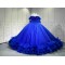 Mumuleo Royal Blue Quinceanera Dress 2026 Ball Gown Floor-Length Lace Sweetheart Neckline Chapel Train