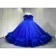 Mumuleo Royal Blue Quinceanera Dress 2026 Ball Gown Floor-Length Lace Sweetheart Neckline Chapel Train