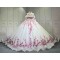 Mumuleo White Modern Ball Gown Floor-Length Quinceanera Dress Chapel Lace Satin Print Natural Waist for Teenagers Party 2026