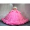 Mumuleo Hot Pink Candy Color Ball Gown Floor-Length Satin Quinceanera Dress with Chapel Train 2026