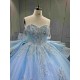 Mumuleo Floor-Length Modern Satin Lace Printed Chapel Train Ball Gown Quinceanera Dress for Teenagers