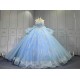 Mumuleo Floor-Length Modern Satin Lace Printed Chapel Train Ball Gown Quinceanera Dress for Teenagers