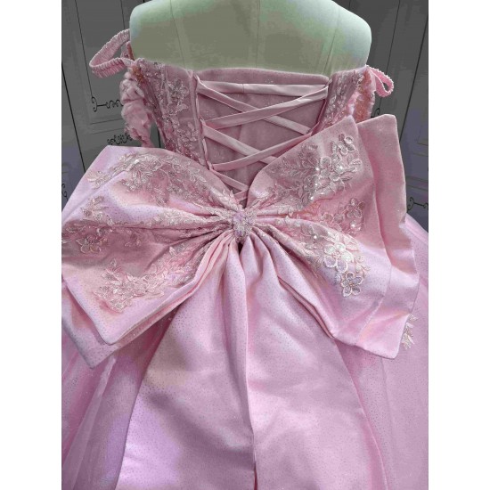 Mumuleo Pink Sweetheart Ball Gown Quinceanera Dresses with Sweep Train Beading for Party 2026