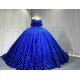 Mumuleo Royal Blue Quinceanera Dress With 3D Flowers