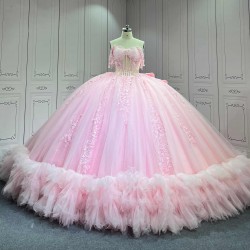 Mumuleo Princess Pink Quinceanera Dress 2026 With Big Bow