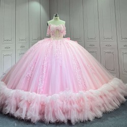 Mumuleo Princess Pink Quinceanera Dress 2026 With Big Bow