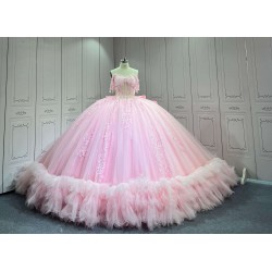 Mumuleo Princess Pink Quinceanera Dress 2026 With Big Bow