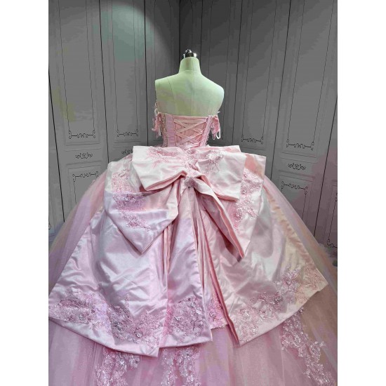 Mumuleo Princess Pink Quinceanera Dress 2026 With Big Bow
