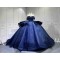 Mumuleo Navy Blue Sweetheart Lace Natural Waist Floor-Length Chapel Train Quinceanera Party Dress 2026