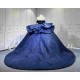Mumuleo Navy Blue Sweetheart Lace Natural Waist Floor-Length Chapel Train Quinceanera Party Dress 2026
