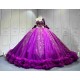 Mumuleo Purple Quinceanera Ball Gown Floor-Length Chapel Train Modern Lace Dress 2026 One Shoulder Vestidos De 15 Anos