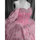 Mumuleo Blush Pink Rose Gold Floor-Length Ball Gown Shoulder Sweetheart Neckline Chapel Train Quinceanera Dresses 2026 100%