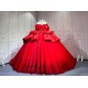 Mumuleo Bright Red Quinceanera Dress Vestidos De 15 Anos Quinceanera Fashion Xv Vestido De Quinceaera Talla Pequea