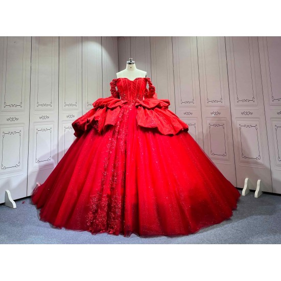 Mumuleo Bright Red Quinceanera Dress Vestidos De 15 Anos Quinceanera Fashion Xv Vestido De Quinceaera Talla Pequea