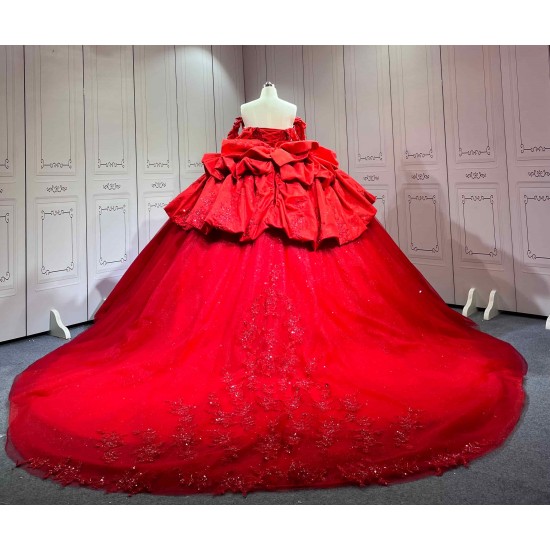 Mumuleo Bright Red Quinceanera Dress Vestidos De 15 Anos Quinceanera Fashion Xv Vestido De Quinceaera Talla Pequea