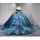 Mumuleo Teal Green Quinceanera Dress Vestidos De 15 Anos Quinceanera Fashion Xv Vestidos De Quinceaera Azul