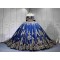 Mumuleo Navy Blue With Gold Quinceanera Dress Vestidos De 15 Anos Quinceanera Fashion Xv Vestido De 15 Aos Morado