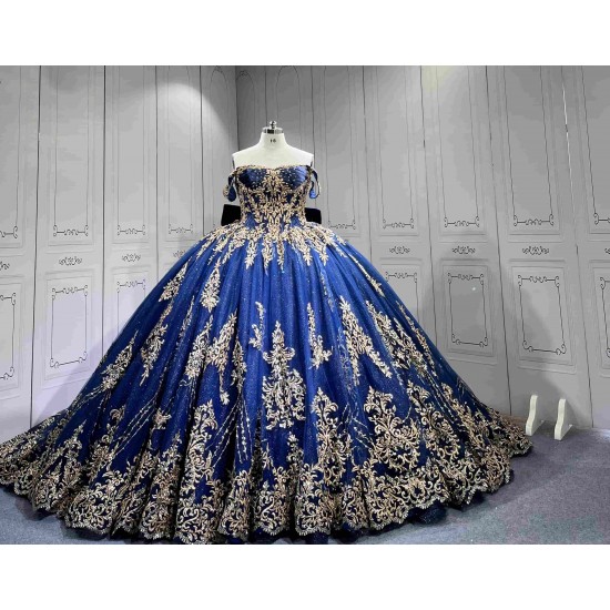 Mumuleo Navy Blue With Gold Quinceanera Dress Vestidos De 15 Anos Quinceanera Fashion Xv Vestido De 15 Aos Morado