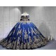Mumuleo Navy Blue With Gold Quinceanera Dress Vestidos De 15 Anos Quinceanera Fashion Xv Vestido De 15 Aos Morado
