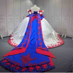Mumuleo Snow White Inspired Quinceanera Dress 2026 Vestidos De 15 Anos Quinceanera Fashion White With Blue Fairy Tale Gown