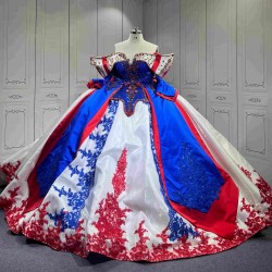 Mumuleo Snow White Inspired Quinceanera Dress 2026 Vestidos De 15 Anos Quinceanera Fashion White With Blue Fairy Tale Gown