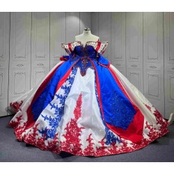 Mumuleo Snow White Inspired Quinceanera Dress 2026 Vestidos De 15 Anos Quinceanera Fashion White With Blue Fairy Tale Gown
