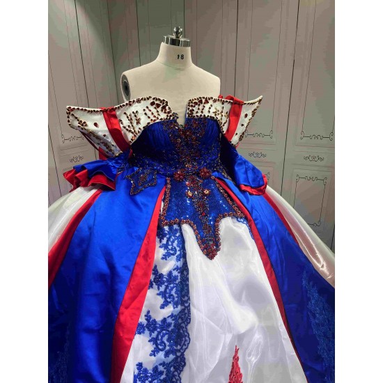 Mumuleo Snow White Inspired Quinceanera Dress 2026 Vestidos De 15 Anos Quinceanera Fashion White With Blue Fairy Tale Gown