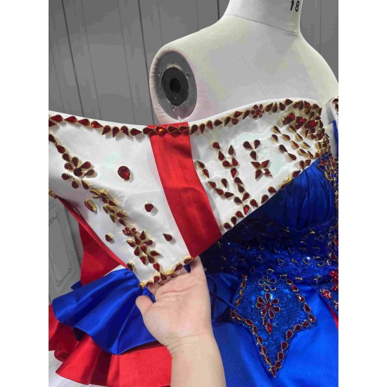 Mumuleo Snow White Inspired Quinceanera Dress 2026 Vestidos De 15 Anos Quinceanera Fashion White With Blue Fairy Tale Gown