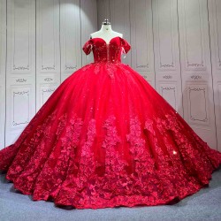 Mumuleo Bright Red Quinceanera Dress 2026 with Butterfly Vestidos De 15 Anos Quinceanera Miss XV De Vestido With Matching Bear Dress